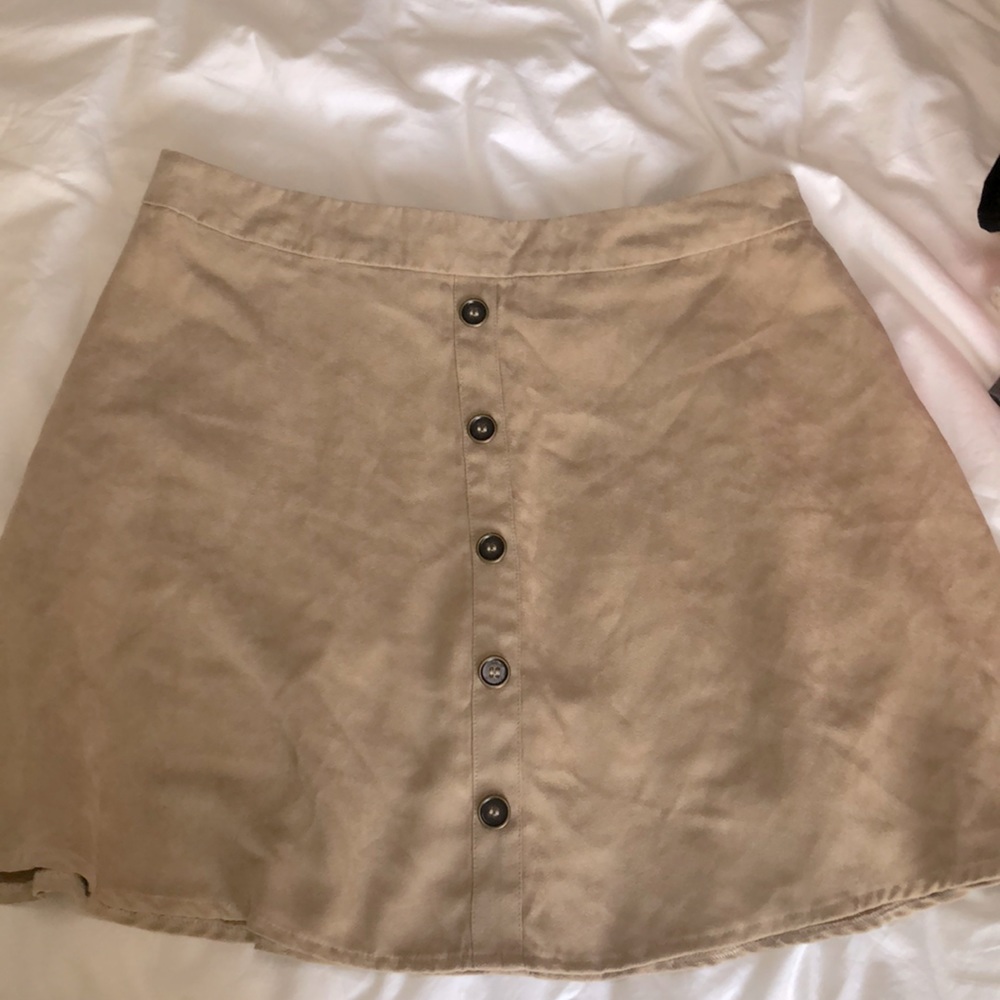 Faux suede skirt
